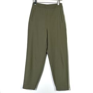 Zara Ribbed Olive Green Pull On Pant Size Small EUC